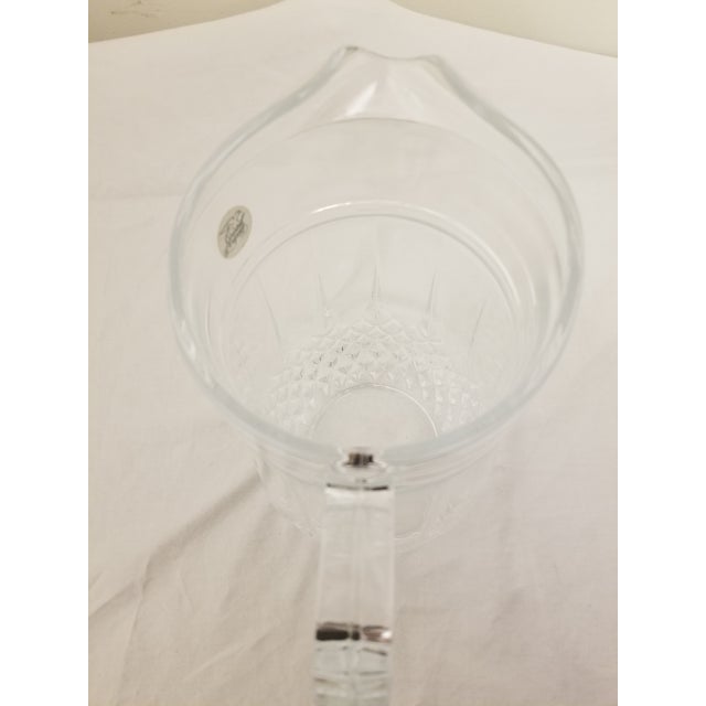 Vintage Crystal d'Arques-Durand Lead Crystal Pitcher For Sale In Baltimore - Image 6 of 10