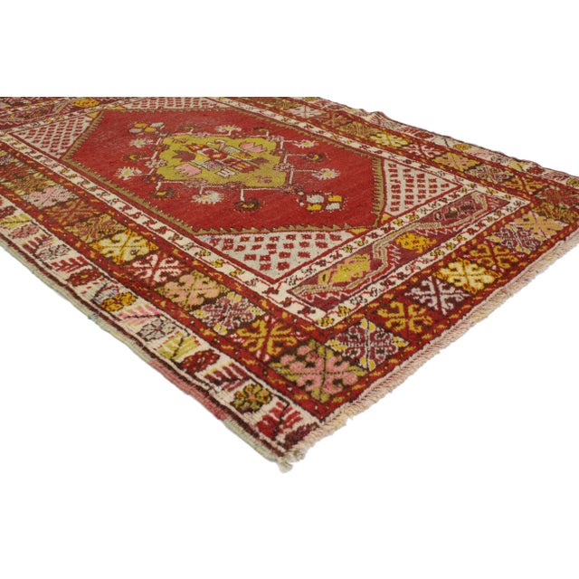 Modern Vintage Turkish Oushak Rug - 02'05 X 05'02 For Sale - Image 3 of 4