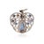 Whimsical Orchard 7.5 Ct Tanzanite, Ruby & Citrine Apple Brooch Pendant in 925 Silver For Sale - Image 6 of 15
