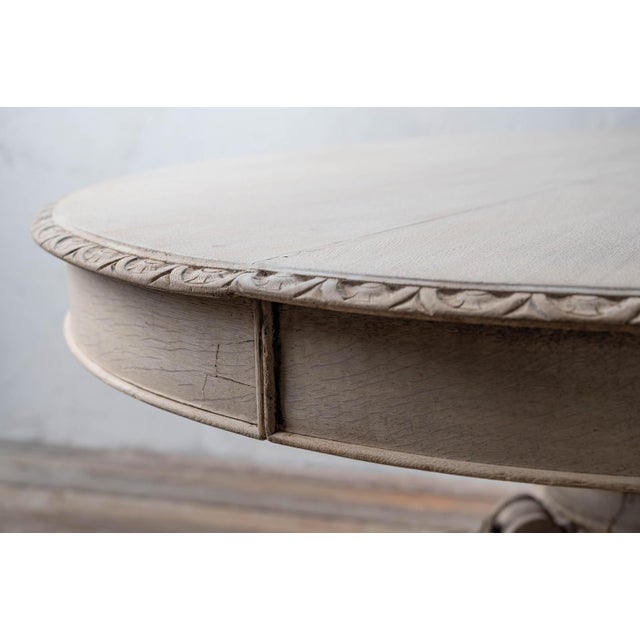 Carved Oak Oval Table, Lion Mask Pedestal, France, 19th Century For Sale - Image 12 of 14