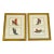 Vintage Antique Chromolithographs in Gold Frames Marie Antoinette Fashion Shoes - A Pair For Sale