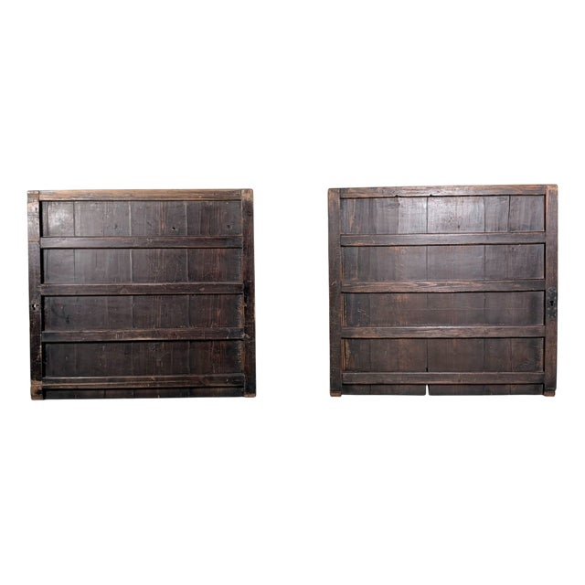 Japanese Wooden Wall Panels, 1890, Set of 2 For Sale