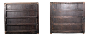 Japanese Wooden Wall Panels, 1890, Set of 2