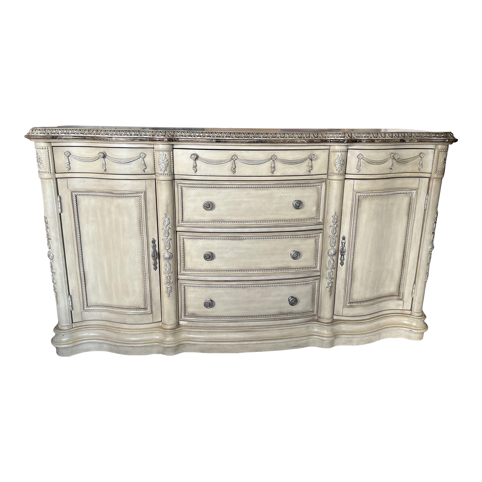 Vintage Schnadig Belmont Buffet Table Marble Top Chairish