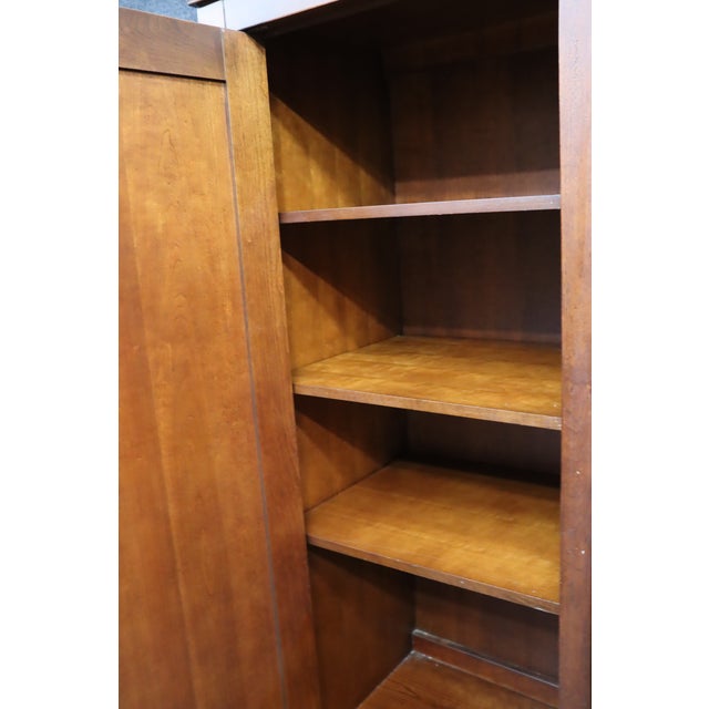 Louis Philippe Style Cherry Armoire Wardrobe For Sale - Image 9 of 12