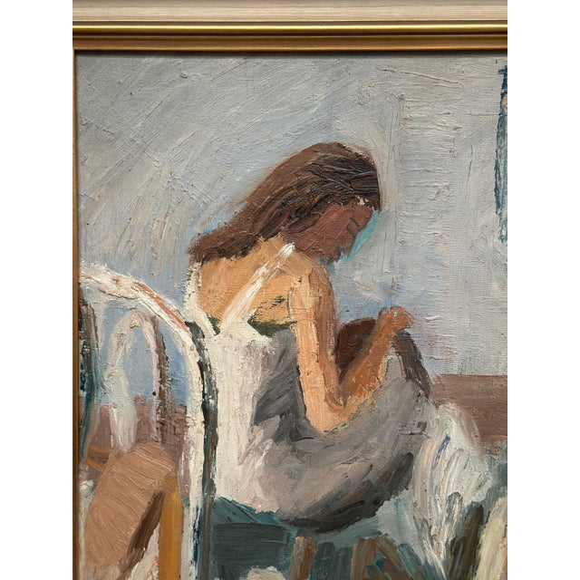 Gustaf Sjöö, Portrait of a Woman, 1950s, Oil on Panel, Framed For Sale - Image 17 of 18