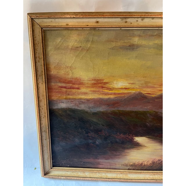 Expressionism Vintage Oil on Canvas Landscape Painting From a Studio in the Hudson Valley For Sale - Image 3 of 8