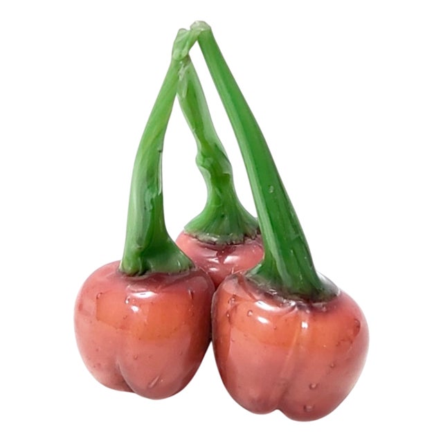 Vintage Murano Glass Decorative Cherries by Martinuzzi for Venini, 1930s For Sale
