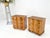 Wood Pair of Fine Italian Inlaid Three Drawers Banded Tops Nightstands Small Dresser For Sale - Image 7 of 14