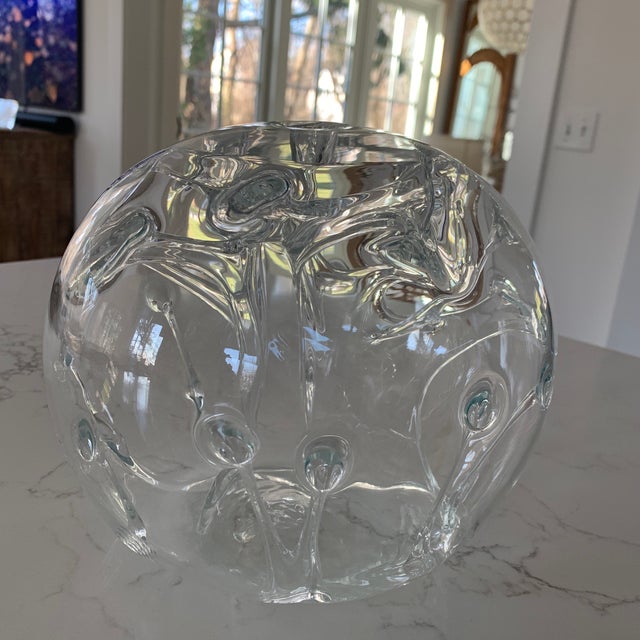 Modern 1980s Peter Bramhall Hand Blown Glass Sculpture