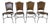 Palma Brava Wrought Iron & Brown Leather Dining Chairs – Set of 4 For Sale