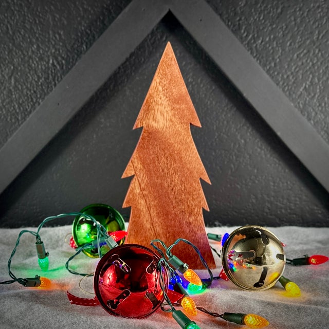 Modern Handmade Mahogany Wood Tabletop Christmas Tree, Scandi Style ...
