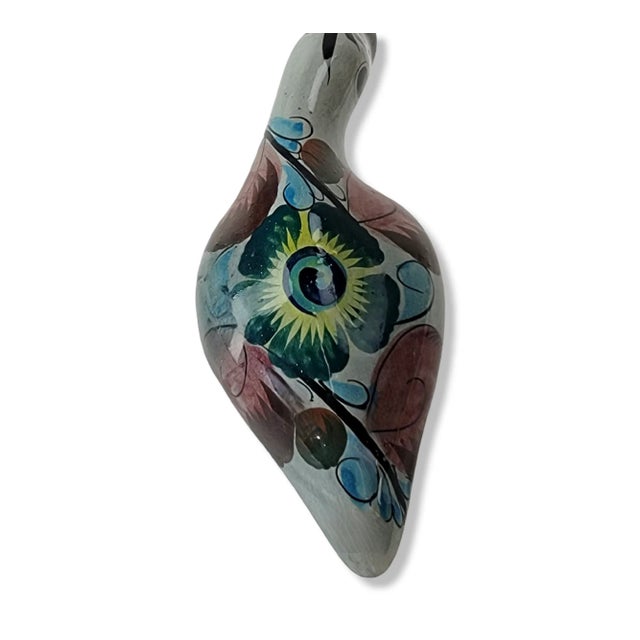 1980s Hand-Painted Tonalá Duck Figurine – Traditional Talavera Mexican Folk Art For Sale - Image 5 of 11