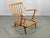 Vintage Prototype Oak Lounge Chair with Label, 1950s For Sale - Image 12 of 13