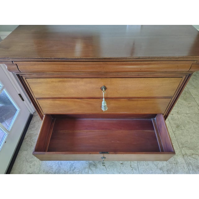 Brown 19th Century French Louis Philippe Mahogany Commode, Chest of Drawers For Sale - Image 8 of 13