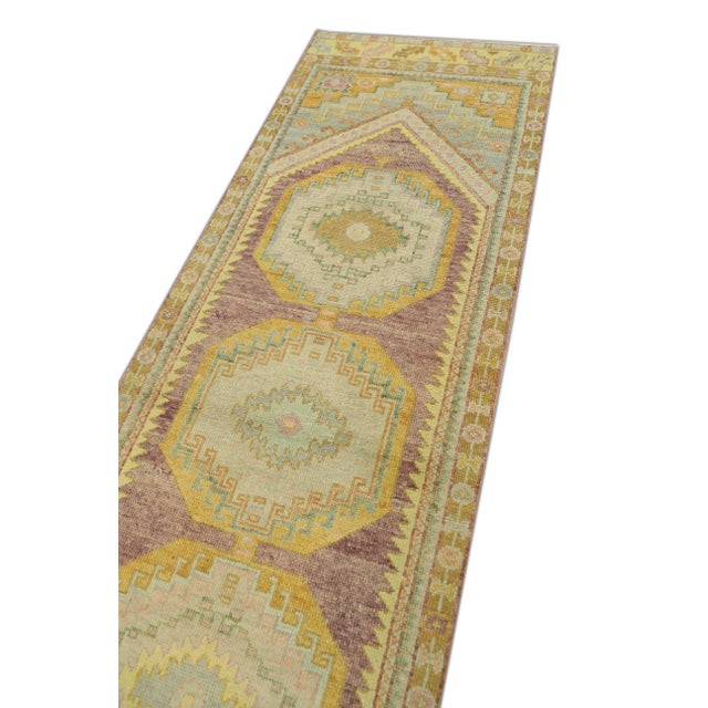 Early 21st Century Modern Turkish Oushak Rug 2'11" x 10'1" For Sale - Image 5 of 6