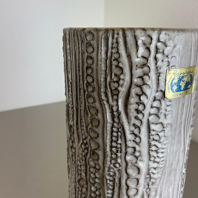 Gray Large Brutalist Fat Lava Ceramic Vase from Carstens Tönnieshof, Germany, 1970s For Sale - Image 8 of 18