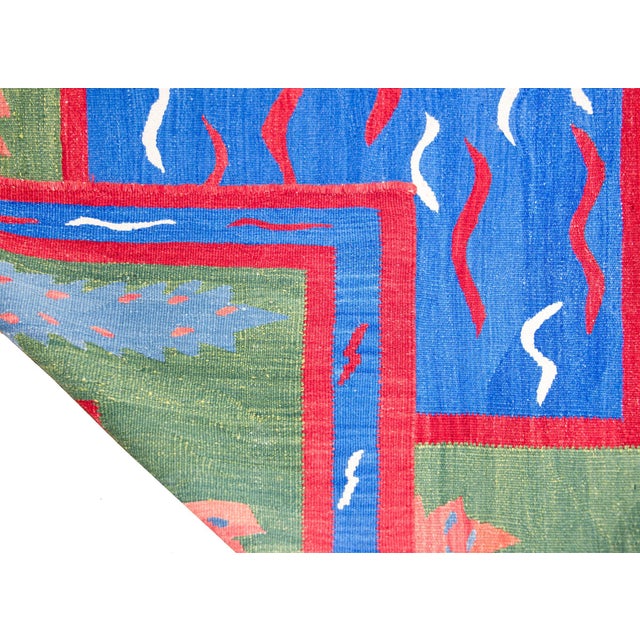Tribal Vintage Turkish Kilim Rug For Sale - Image 3 of 15