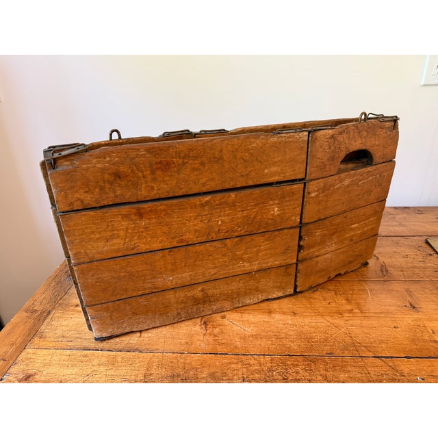 Antique Hubbard's Wood Wire Sewn Folding / Collapsible Crate For Sale - Image 9 of 13