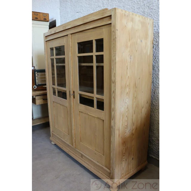 Vintage Wooden Display Cabinet For Sale - Image 5 of 9