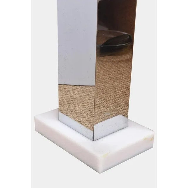 Mid-Century Modern Vintage Neal Small Chrome and Resin Sculptural Floor Lamps Rare, Restored Pair Of For Sale - Image 3 of 10