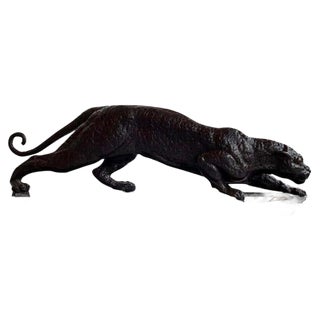 French Art Deco Bronze Panther For Sale