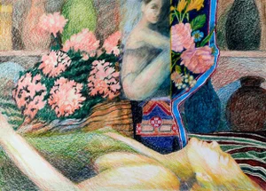 Noel Howard Figurative Meditation Composition 1970s