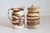 Two French pottery pitchers from the 19th century with cream and brown glaze, priced and sold individually $395 each....
