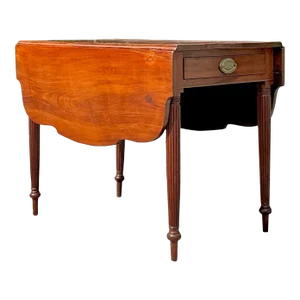 Vintage Regency Scalloped Dropped Leaf Table