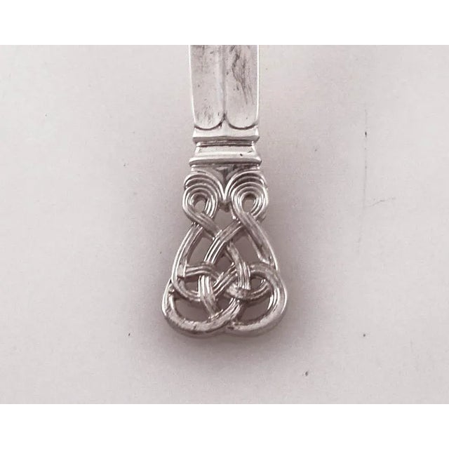 Towle Silversmiths Sterling Celtic Weave Ladle For Sale - Image 4 of 6