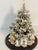 Vintage Artisan Mini Christmas Tree W Angels Under Glass Dome For Sale - Image 4 of 8
