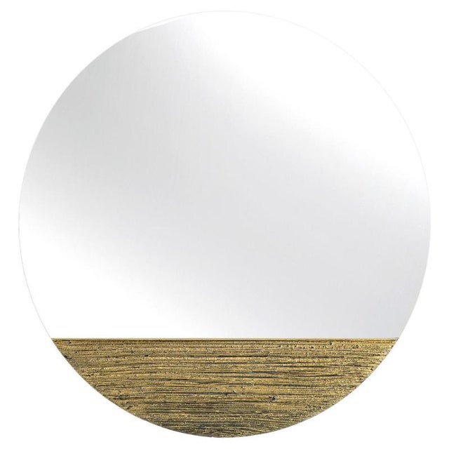 Brown Orizzonte 600 Tondo Oro Mirror by Disain1971 For Sale - Image 8 of 8