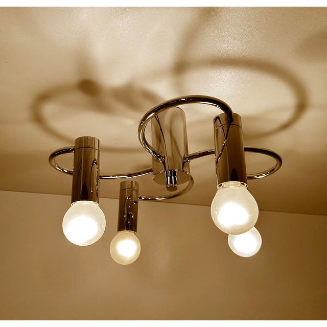 Vintage Space Age Ceiling Light in Chrome from Cosack For Sale - Image 10 of 11