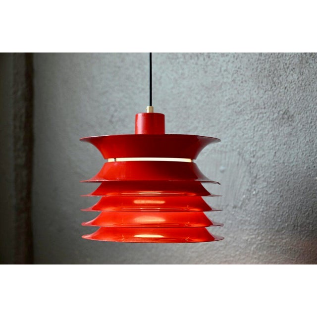 Red Scandinavian Red Pop Suspension Lamp For Sale - Image 8 of 13