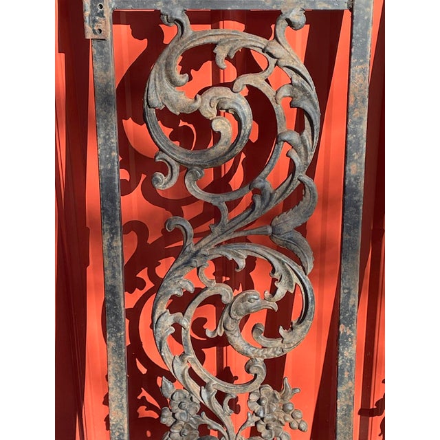 Victorian Antique Victorian Bird of Paridise Cast Iron Garden Gates For Sale - Image 3 of 16