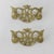 Pair of Vintage Solid Brass Stylized Cabinet Drop Pulls With Ornate Openwork Design For Sale - Image 4 of 7