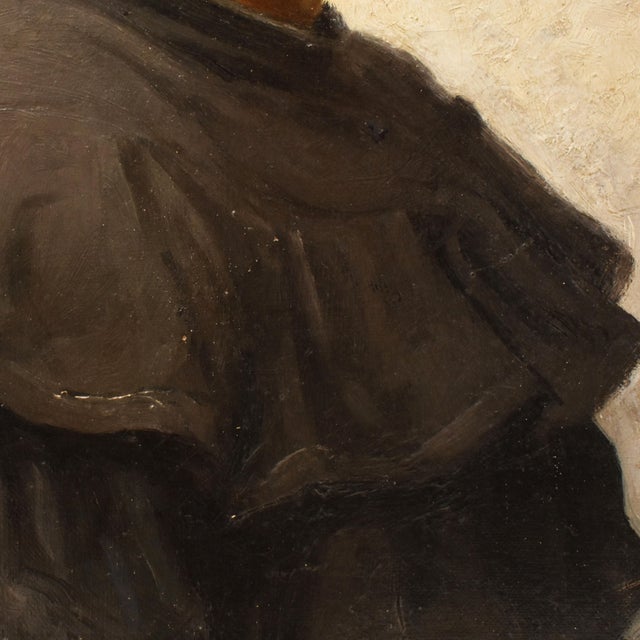Félix Alfred Bonnet, Portrait Young Woman with a Braid, 1897, Oil on Canvas For Sale - Image 7 of 10