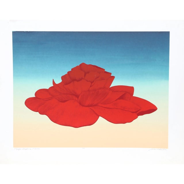 Poppy Begonia Flower John Cederstrom Year: circa 1975 Size: 23 in. x 29 in. Serigraph, signed and numbered in pencil