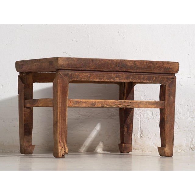Rustic Low Antique Coffee Table For Sale - Image 3 of 10