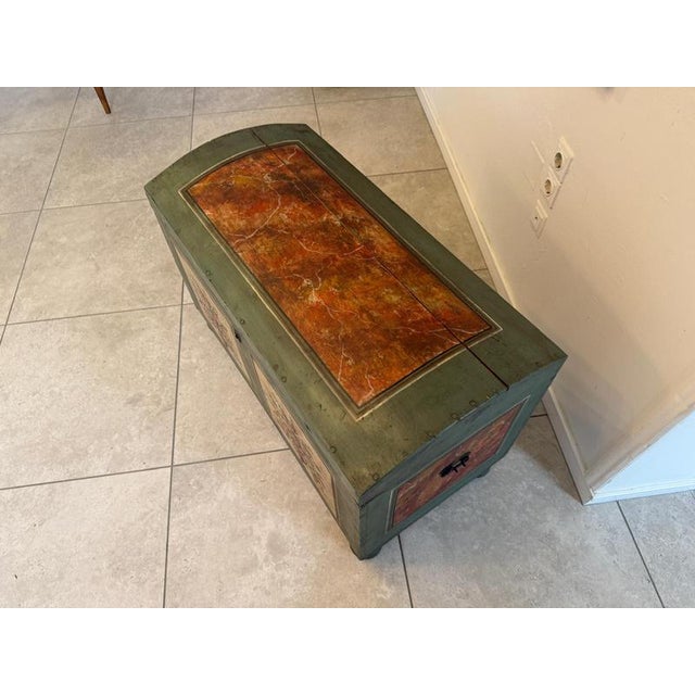 Tyrolean Rustic Hand-Painted Chest For Sale - Image 14 of 14