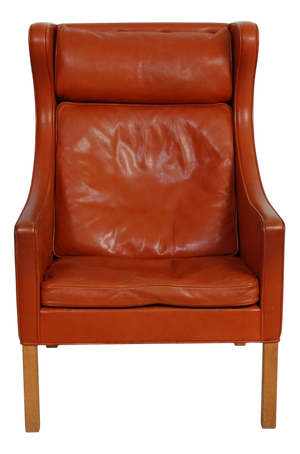 2204 Chair in Cognac Leather by Børge Mogensen, 1980s