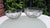 Art Deco glass serving platter, Hadeland Glassworks, price for 2 pieces, dimensions: taller piece – height 11 cm, top...