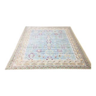 Turkish Oushak Design Silk Rug-Excellent , 8éx10"5" For Sale