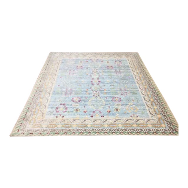 Turkish Oushak Design Silk Rug-Excellent , 8éx10"5" For Sale