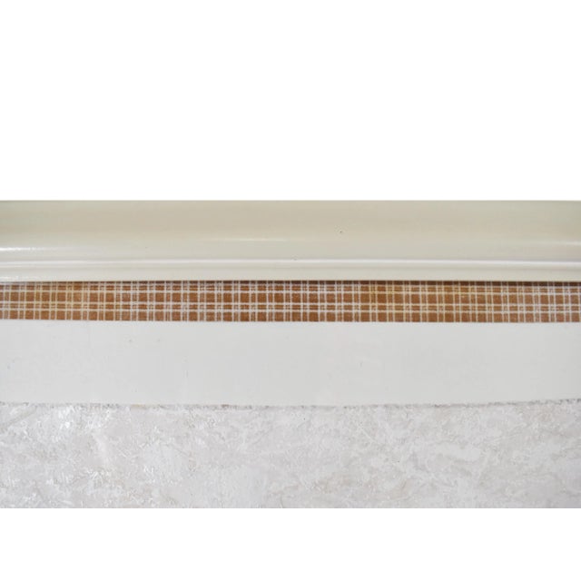 Late 20th Century Still Life Pottery Urn Vase Painting and Fabric Collage With Frame For Sale - Image 11 of 13