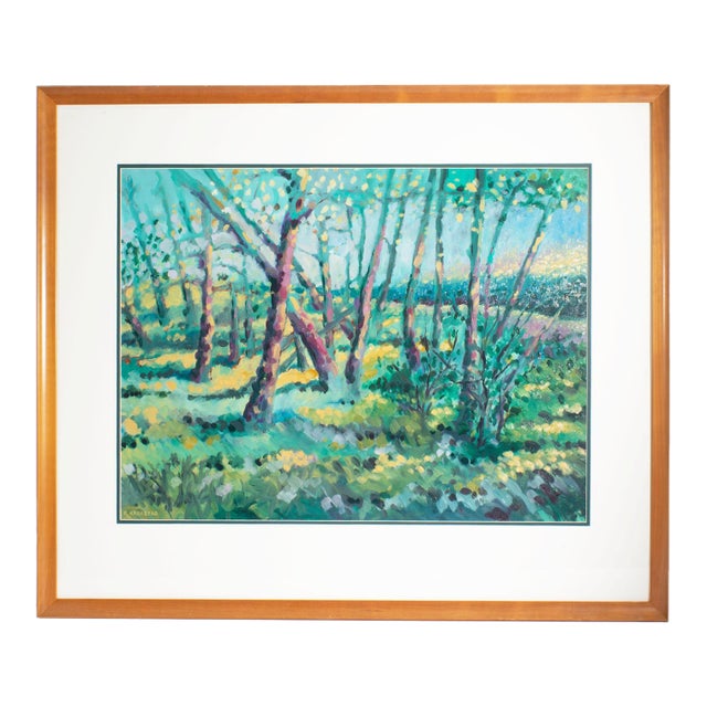 Oil on Board Landscape Painting by Richard Krogstad For Sale