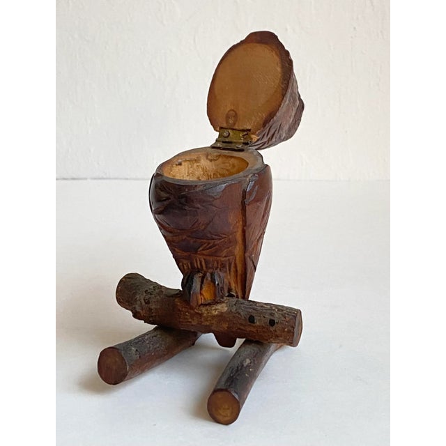 18th Century Carved Wood Folk Art Bird Trinket Box For Sale In Seattle - Image 6 of 10