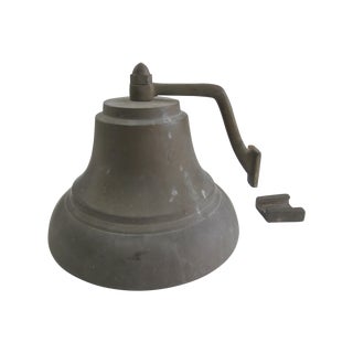 Old Huge Bronze Ship Maritime Bell Wall Mount For Sale