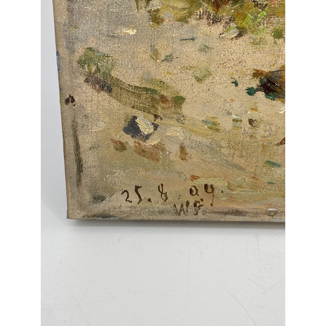 Wilhelm Frey, Netting Place on Lake Constance, 1909, Oil on Canvas For Sale - Image 9 of 14