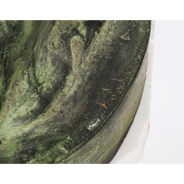 Antique Bronze Libertas Figural Torcheres Lamps by F. De Luca, 20th Century, Set of 2 For Sale - Image 16 of 18